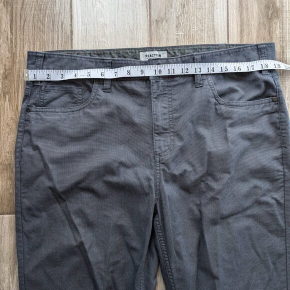 Kenneth Cole Reaction Men’s Pants 36x30 Gray Cotton Stretch Casual Chinos - Picture 7 of 8